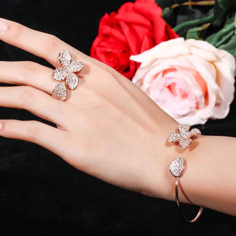 Adjustable Two-piece Bracelet And Ring