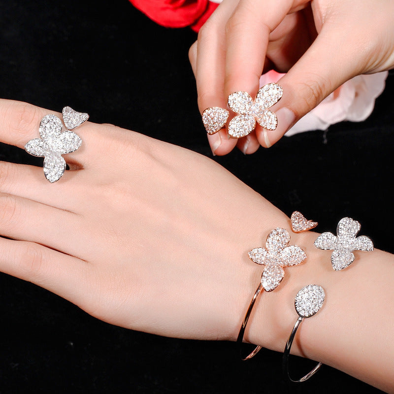 Adjustable Two-piece Bracelet And Ring