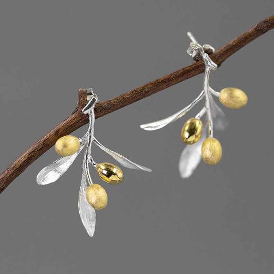 Olive Branch Stud Earrings