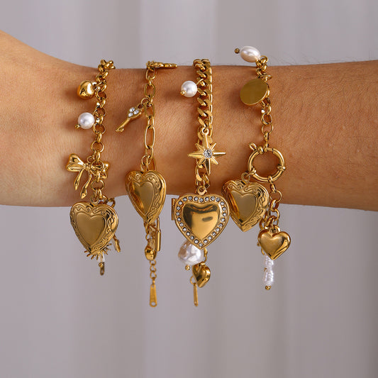 Love Pearl Bow Bracelet