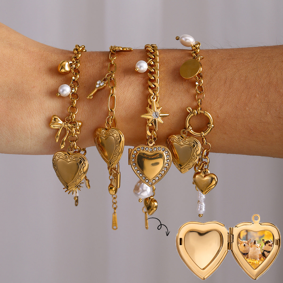 Love Pearl Bow Bracelet